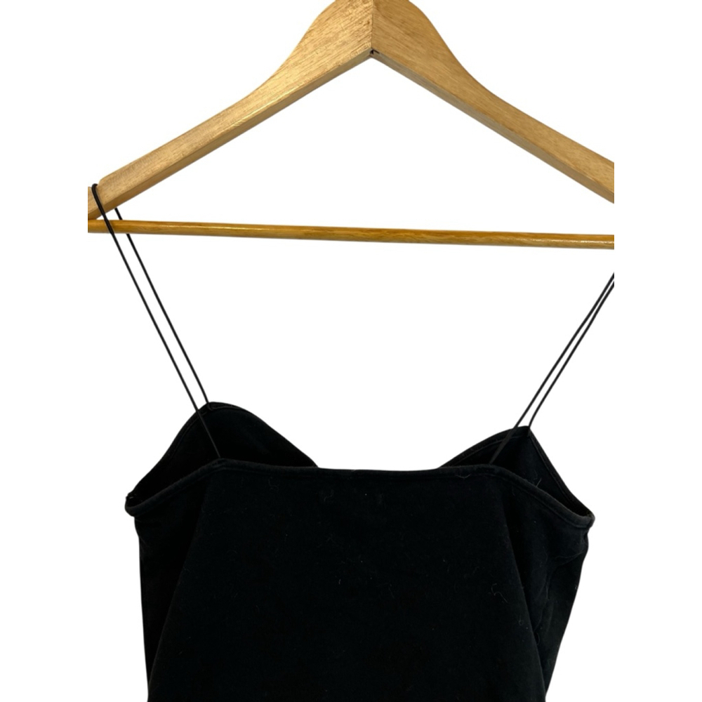 OUT FROM UNDER BY URBAN OUTFITTERS Black Cropped Stretch Elastic Strap Tank Top - Picture 5 of 9